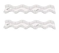 Wave Edge Quilting Ruler, Template Wave Quilter's Ruler, Quilting Rulers Non-Slip Grip, Quilting Templates for All Sewing & Cutting Machines for Beginners and Enthusiasts