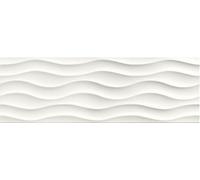 Wave Effect Ripple White Textured matt Ceramic Wall Tiles (Box of 7 Tiles = 1.31M2)