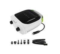 Wave Electric SUP Pump for Paddle Board & Kayak, 20 PSI Dual-Stage Air Pump, Fast Inflate & Deflate, LCD Display, 12V Car Charger, Portable Inflator for Pool, Airbed & Inflatables - White
