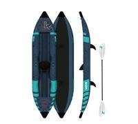 Wave Explorer Inflatable Kayak | 1 Person PU Drop-Stitch Single Kayak | Rigid, Lightweight & Portable for Lakes, Rivers & Calm Coastal Paddling | Navy