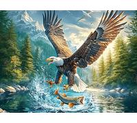 Wave Flying Bald Eagle 500 Piece Pack Classic Jigsaw Puzzle Fantastic Beasts Couple Puzzle Partners Ultra Difficult Wall Decor Easter New Year Creativity & Gift Giving 500 PCS