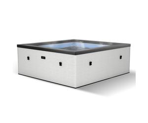 Wave Garda 4/6 Person Eco Foam Hot Tub with Built-In Integrated Heater - Pebble White - 4 Person | 160x70cm - Standard