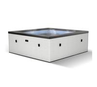 Wave Garda 4-Person Eco Foam Hot Tub Integrated Heater Pebble White, White