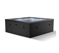 Wave Garda 4/6 Person Eco Foam Hot Tub with Built-In Integrated Heater - Charcoal Black - 6 Person | 180x70cm - 1100L