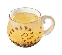 Wave Glass Mug | Hand-Blown Breakfast Cup,Beach Lover Tea Mug | for Study Dining Room Office Kitchen Restaurant Hotel Teachers Students Artists Collectors Birthday Holiday Gathering