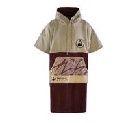 WAVE HAWAII Bath Poncho for Men and Women, Size L, 170-200 cm, 100% Cotton Surf Poncho, Velour & Terry Towel with High Water Absorption, Changing Aid for Beach, Adults, Leevs, One Size