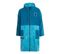 WAVE HAWAII Bleys Zip Surf Poncho for Body Sizes from 170 - 205 cm Made of 100% Eco Cotton Changing Aid for Swimming Beach Surfing Shower Poncho Surf Poncho for Men Women Adults, blue, L /XL