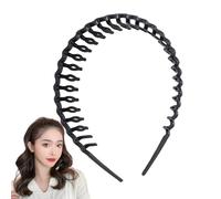 Wave Headband | Wavy Headband with Comb Teeth - Slim Non-Slip Hair Band Fashionable Hair Accessories for Sports Home Travel