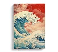 Wave Japanese Renaissance Art Canvas Wall Art Print 30x20 Inch