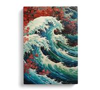 Wave Japanese Renaissance Art Canvas Wall Art Print 30x20 Inch