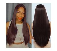 Wave Lace Front Wigs 26Inch Middle Part Synthetic Wigs For Black Women 180% Density Soft Long Straight Synthetic Wigs Heat Resistant Fiber Cosplay Natural Wigs, 5 Colors Natural Synthetic Hair Wigs(Wi