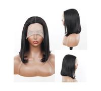 Wave Lace Front Wigs Bob Hair Wig Human Hair Straight T part Lace Frontal Wigs Pre Plucked 180 Density Bob Wig 8-16 inch Natural Synthetic Hair Wigs(12inches)