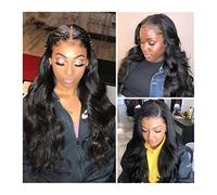Wave Lace Front Wigs Brazilian Body Wave Lace Front Wig 360 Full Lace Frontal Wig 150% Density HD Transparent 13x6 13X4 Lace Frontal Human Hair Wigs Natural Color Natural Synthetic Hair Wigs(Transpare