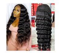 Wave Lace Front Wigs Brazilian Loose Deep Wave Lace Wig 14-32 Inches Lace Frontal Wig HD Transparent Lace Frontal Human Hair Wigs for Women Remy Human Hair Lace Wig Natural Synthetic Hair Wigs(13x5X1