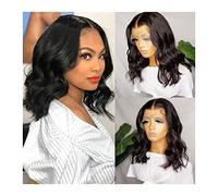 Wave Lace Front Wigs Brazilian Short Bob Wig Body Lace Wave Wigs 8-32 Inch HD Transparent Lace Front Human Hair Wig T Part Pre Plucked Lace Frontal Human Hair Wigs Natural Synthetic Hair Wigs(13x4 Fro