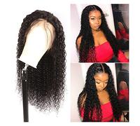 Wave Lace Front Wigs Brazilian Water Wave Lace Wig 8-30 Inch Wet and Wavy Lace Front Wig Brazilian Human Hair Wigs Remy Curly Lace Front Wigs for Women Natural Synthetic Hair Wigs(180% density 13x6 wi