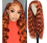 Wave Lace Front Wigs Lace Front Wig Synthetic Wigs for Women Lace Frontal Wig Blonde Highlight Bundgry Wig Cosplay Daily Wear Natural Synthetic Hair Wigs(360,LACE FRONT_24INCHES)