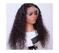 Wave Lace Front Wigs Natural Black Long Synthetic Loose Curly Wigs for Black Women 18-26 Inches Heat Resistant Lace Front Wig with Baby Hair Synthetic Hair Wigs Natural Synthetic Hair Wigs(20inches)