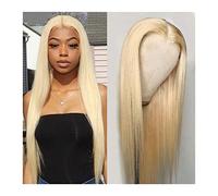 Wave Lace Front Wigs Peruvian Straight Lace Front Wig 16-26 Inch 613 Blonde Lace Frontal Wig Remy Hair Transparent 13X4 Lace Frontal Human Hair Wig for Women Natural Synthetic Hair Wigs(150%,26inches)