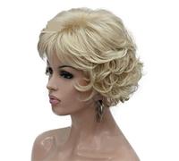 Wave Lace Front Wigs Short Curly Dark Auburn Synthetic Hair Full Wig Women Thick Wigs for Everyday Natural Synthetic Hair Wigs(24BT613)