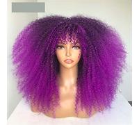 Wave Lace Front Wigs Short Hair Afro Kinky Curly Wig With Bangs Loose Synthetic Cosplay Fluffy Natural Wigs for Women Natural Synthetic Hair Wigs(03)