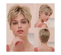 Wave Lace Front Wigs Short Lace Front Wigs for Women Natural Hair Brown to Blonde Synthetic Heat Resistant Cosplay Wigs High Density Transparent Lace Wigs Natural Synthetic Hair Wigs