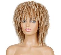Wave Lace Front Wigs Soft Short Synthetic Wigs for Black Women 14 inch High Temperature Fiber Crochet Twist Hair Natural Synthetic Hair Wigs(1)