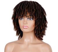 Wave Lace Front Wigs Soft Short Synthetic Wigs for Black Women 14 inch High Temperature Fiber Crochet Twist Hair Natural Synthetic Hair Wigs(5)