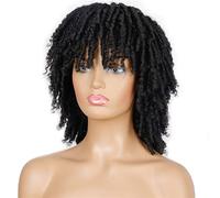 Wave Lace Front Wigs Soft Short Synthetic Wigs for Black Women 14 inch High Temperature Fiber Crochet Twist Hair Natural Synthetic Hair Wigs(7)