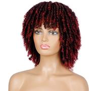 Wave Lace Front Wigs Soft Short Synthetic Wigs for Black Women 14 inch High Temperature Fiber Crochet Twist Hair Natural Synthetic Hair Wigs(4)