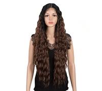 Wave Lace Front Wigs Synthetic Lace Wig Long Deep Wavy Ombre Blonde High Temperature Wigs Synthetic Wigs for Black Women Cosplay Wigs Natural Synthetic Hair Wigs(TT1B-33)