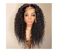 Wave Lace Front Wigs Synthetic Lace Wigs with Natural Hairline Long Deep Kinky Curly Black Lace Front Wigs with Baby hair For Black Women High Temperature Fiber wig Natural Synthetic Hair Wigs(22inche