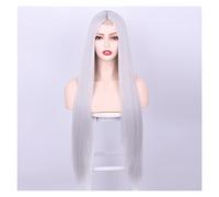 Wave Lace Front Wigs Synthetic Wig Long Straight Wig for Women Orange Cosplay Wigs for Women Heat Resistant Natural Hair Grey Blonde Hair Natural Synthetic Hair Wigs(WL9352-yinhui)