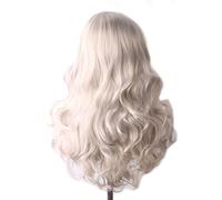Wave Lace Front Wigs Wavy Hair Synthetic Wig Long Blue Cosplay Wigs for Women Colored Red Pink Blonde Purple Brown Green Black Burgundy Natural Synthetic Hair Wigs(T1B/Burgundy)
