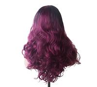 Wave Lace Front Wigs Wavy Hair Synthetic Wig Long Blue Cosplay Wigs for Women Colored Red Pink Blonde Purple Brown Green Black Burgundy Natural Synthetic Hair Wigs(T1/27)