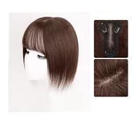 Wave Lace Front Wigs Wig Piece Female Head of Hair Patch Piece Cover White Hair Real Hair Real Hair Fluffy Increase Hair Volume Wig Piece Natural Synthetic Hair Wigs(14-(8x12)25CM chestnut brown)