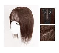 Wave Lace Front Wigs Wig Piece Female Head of Hair Patch Piece Cover White Hair Real Hair Real Hair Fluffy Increase Hair Volume Wig Piece Natural Synthetic Hair Wigs(16-(8x12)30CM chestnut brown)