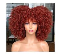 Wave Lace Front Wigs Wig With Bangs for Black Women Cosplay Blonde Synthetic Natural Red Wigs African Natural Synthetic Hair Wigs(05)
