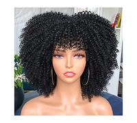 Wave Lace Front Wigs Wig With Bangs for Black Women Cosplay Blonde Synthetic Natural Red Wigs African Natural Synthetic Hair Wigs(06)