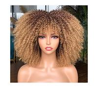 Wave Lace Front Wigs Wig With Bangs for Black Women Cosplay Blonde Synthetic Natural Red Wigs African Natural Synthetic Hair Wigs(01)