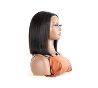 Wave Lace Front Wigs Wigs for Women Human Hair 180% Straight Glueless Wig Short Straight Wig for Daily Party Wear Natural Synthetic Hair Wigs(12inches)