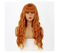 Wave Lace Front Wigs Wigs Half Pink Half Wig for Girl Hair Wigs with Bangs Heat Resistant Cosplay Lolita Wigs Natural Synthetic Hair Wigs(02)