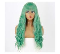 Wave Lace Front Wigs Wigs Half Pink Half Wig for Girl Hair Wigs with Bangs Heat Resistant Cosplay Lolita Wigs Natural Synthetic Hair Wigs(03)