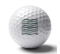Wave-like Striped Funny Printed Golf Ball Personalized Practice Balls Cool Accessories Gifts for Golfers Dads Men Women