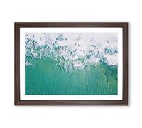 Wave Lines in Nova Scotia in Abstract Framed Print | A2 Walnut Framed Wall Art | Ready to Hang | Abstract Nautical Picture | Living Room Bedroom Lounge Office