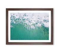 Wave Lines In Nova Scotia In Abstract Modern Art Framed Print | A2 Walnut Framed Wall Art | Ready to Hang | Abstract Nautical Picture | Living Room Bedroom Lounge Office