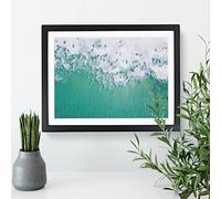 Wave Lines In Nova Scotia In Abstract Modern Art Framed Print | A3 Black Framed Wall Art | Ready to Hang | Abstract Nautical Picture | Living Room Bedroom Lounge Office