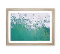 Wave Lines In Nova Scotia In Abstract Modern Art Framed Print | A3 Oak Framed Wall Art | Ready to Hang | Abstract Nautical Picture | Living Room Bedroom Lounge Office