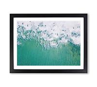 Wave Lines In Nova Scotia In Abstract Modern Art Framed Print | A4 Black Framed Wall Art | Ready to Hang | Abstract Nautical Picture | Living Room Bedroom Lounge Office