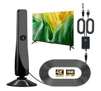 Wave Max TV Antenna 2025, Wavebeam Pro TV Antennas, Signal Booster with Crisp Hdtv Display, Indoor HD Digital Antennas for All Local Smart Tvs, Supports 4k,1080p, Miles Coverage Range(1pc)